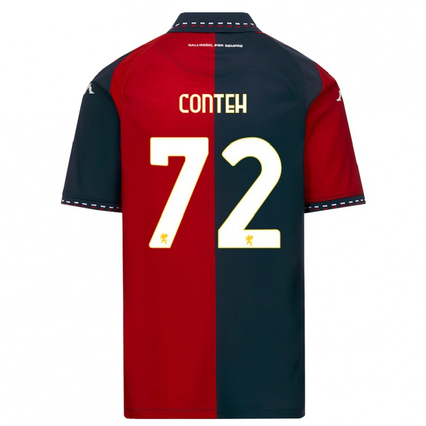 Danxen Niño Camiseta Seediya Conteh #72 Rojo Negro Blanco 1ª Equipación 2026/27 La Camisa México