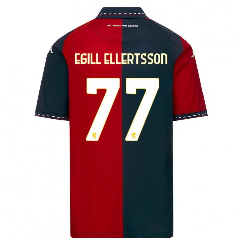 Danxen Niño Camiseta Mikael Egill Ellertsson #77 Rojo Negro Blanco 1ª Equipación 2026/27 La Camisa México