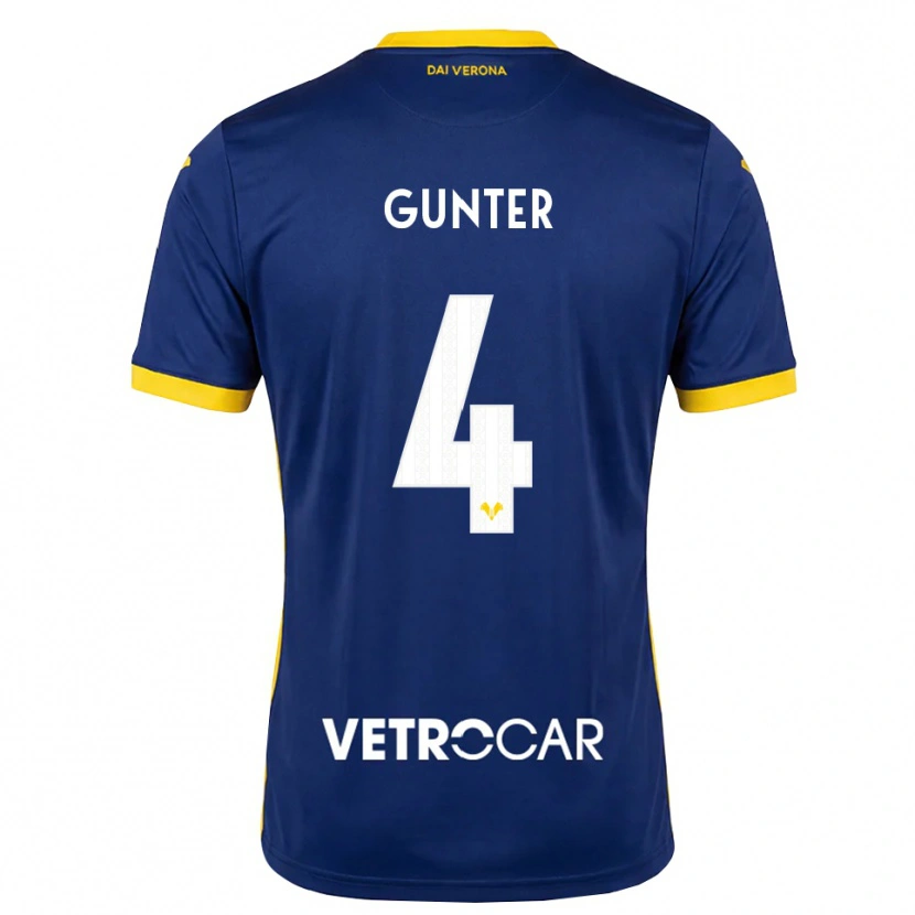 Danxen Niño Camiseta Koray Günter #4 Azul Real Amarillo Blanco 1ª Equipación 2026/27 La Camisa México