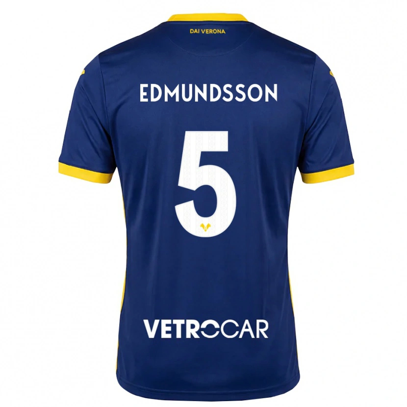 Danxen Niño Camiseta Andrias Edmundsson #5 Azul Real Amarillo Blanco 1ª Equipación 2026/27 La Camisa México