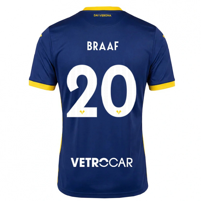 Danxen Niño Camiseta Jayden Braaf #20 Azul Real Amarillo Blanco 1ª Equipación 2026/27 La Camisa México