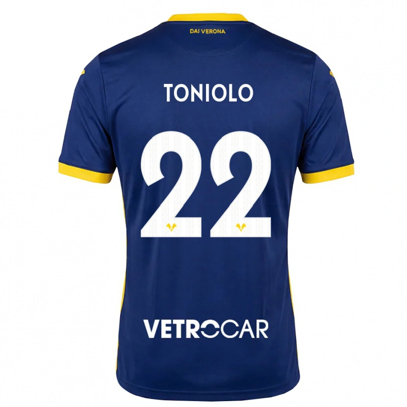 Danxen Niño Camiseta Giacomo Toniolo #22 Azul Real Amarillo Blanco 1ª Equipación 2026/27 La Camisa México