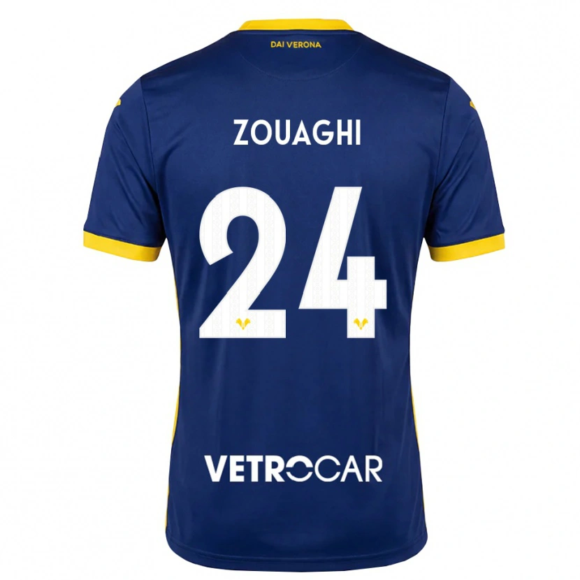 Danxen Niño Camiseta Thomas Zouaghi #24 Azul Real Amarillo Blanco 1ª Equipación 2026/27 La Camisa México