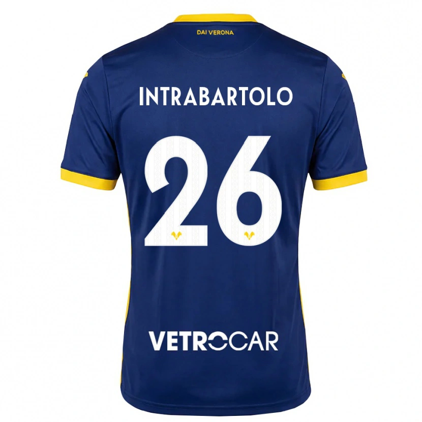 Danxen Niño Camiseta Denis Intrabartolo #26 Azul Real Amarillo Blanco 1ª Equipación 2026/27 La Camisa México