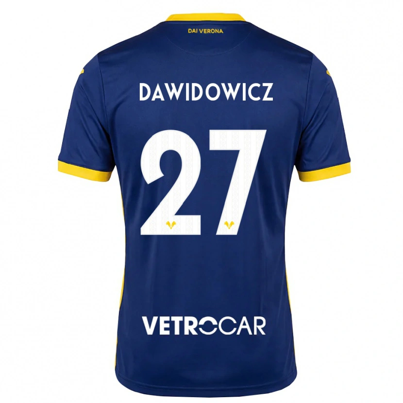 Danxen Niño Camiseta Pawel Dawidowicz #27 Azul Real Amarillo Blanco 1ª Equipación 2026/27 La Camisa México