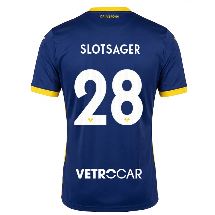 Danxen Niño Camiseta Tobias Slotsager #28 Azul Real Amarillo Blanco 1ª Equipación 2026/27 La Camisa México