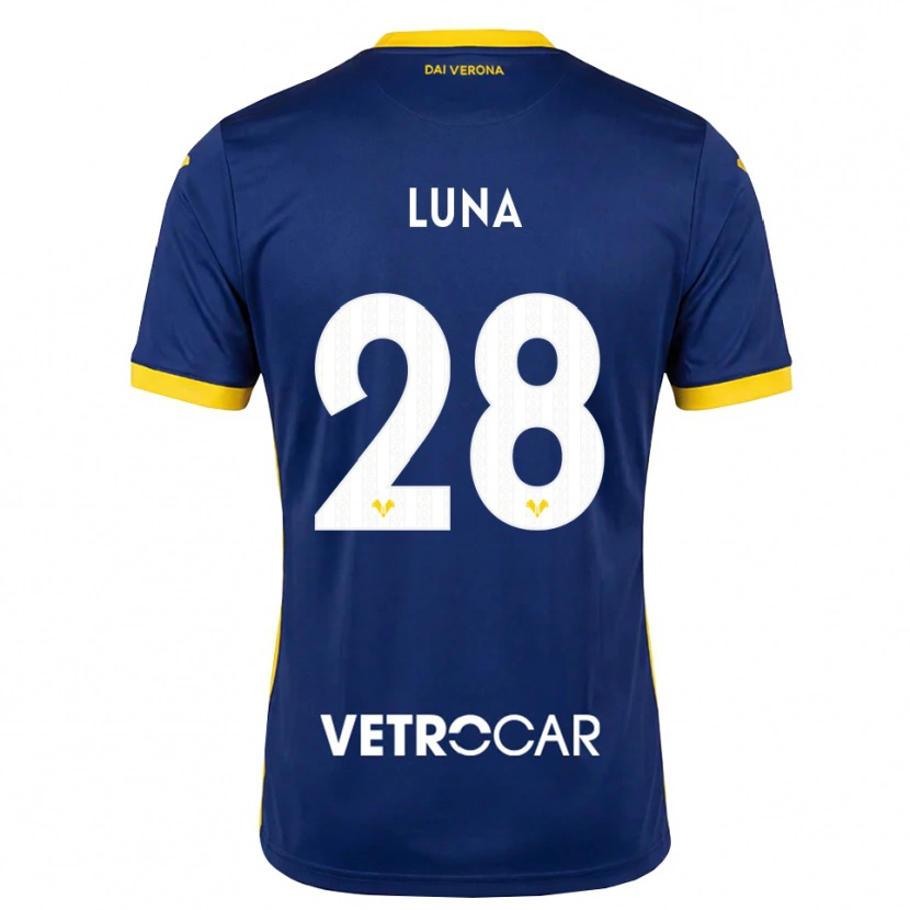 Danxen Niño Camiseta Agustín Luna #28 Azul Real Amarillo Blanco 1ª Equipación 2026/27 La Camisa México