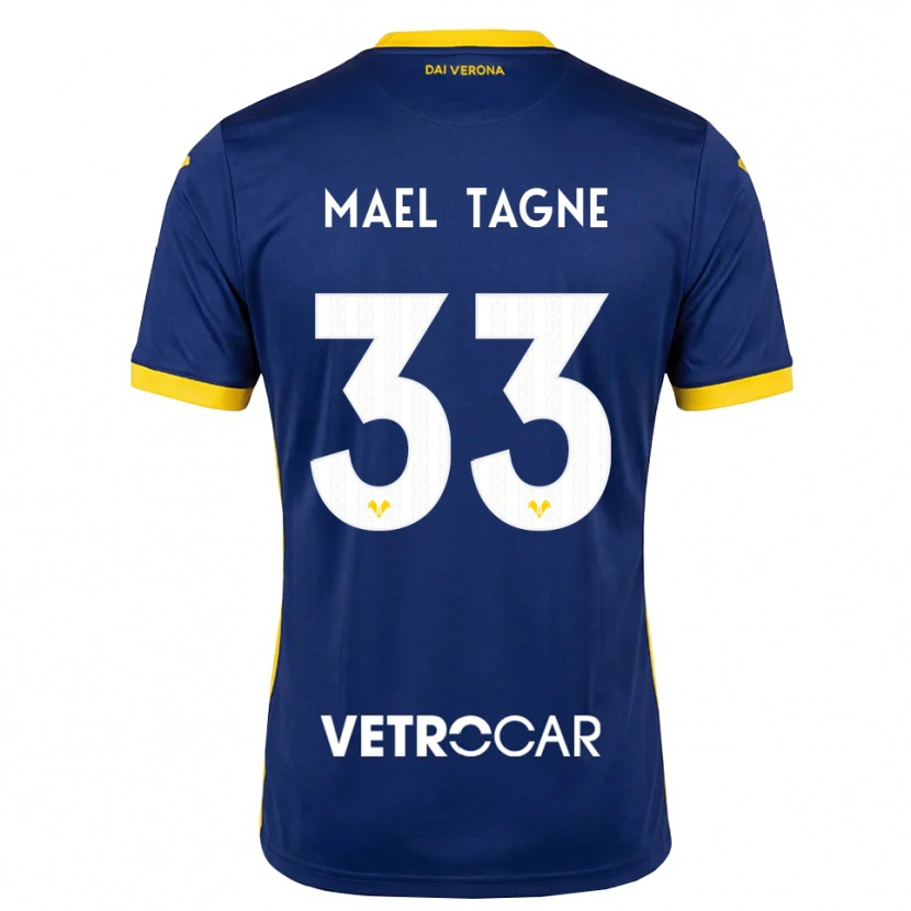 Danxen Niño Camiseta Noe Mael Tagne #33 Azul Real Amarillo Blanco 1ª Equipación 2026/27 La Camisa México