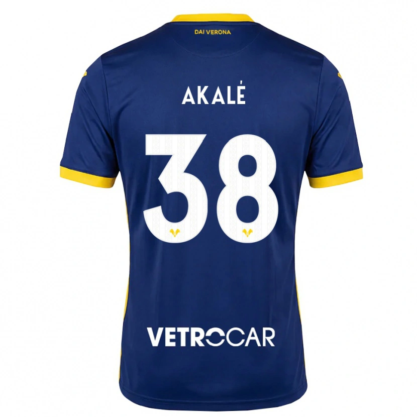 Danxen Niño Camiseta Ruben Akalé #38 Azul Real Amarillo Blanco 1ª Equipación 2026/27 La Camisa México