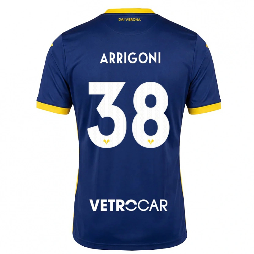 Danxen Niño Camiseta Arrigoni #38 Azul Real Amarillo Blanco 1ª Equipación 2026/27 La Camisa México