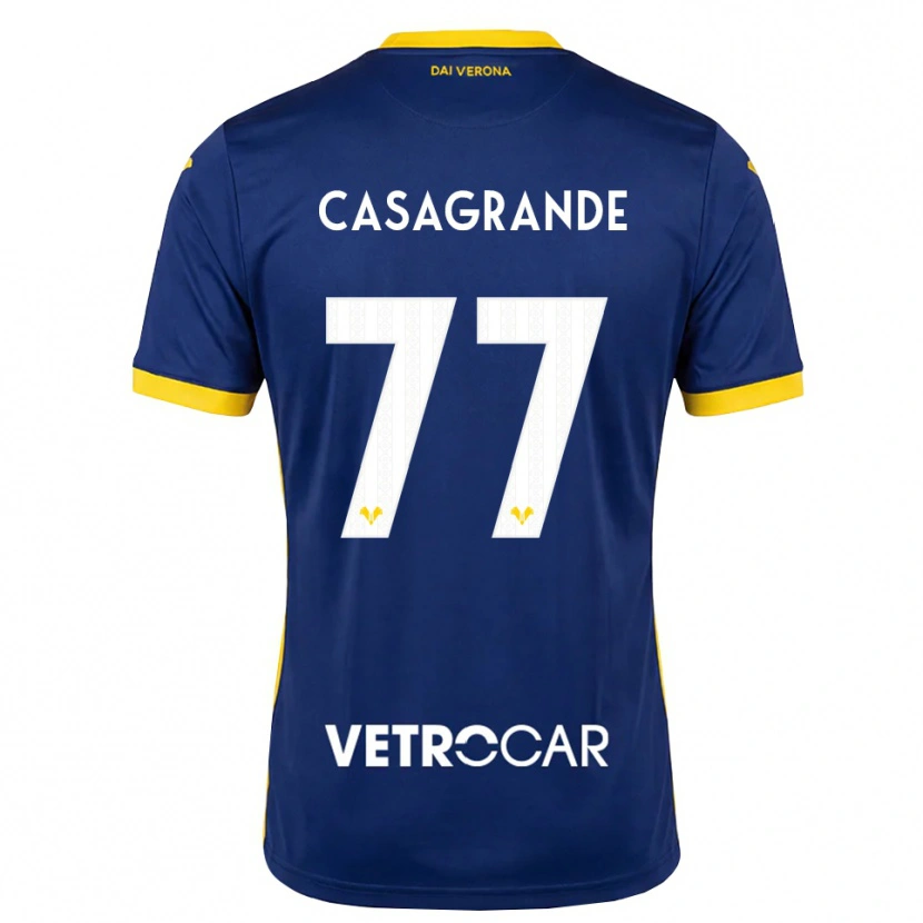 Danxen Niño Camiseta Tommaso Casagrande #77 Azul Real Amarillo Blanco 1ª Equipación 2026/27 La Camisa México