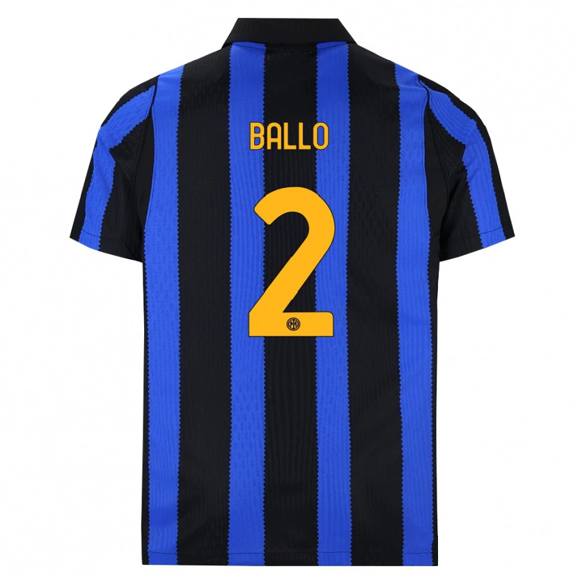 Danxen Niño Camiseta Lamine Ballo #2 Negro Azul Amarillo 1ª Equipación 2026/27 La Camisa México