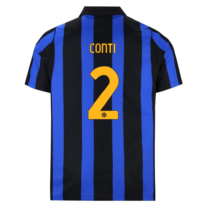 Danxen Niño Camiseta Arturo Conti #2 Negro Azul Amarillo 1ª Equipación 2026/27 La Camisa México