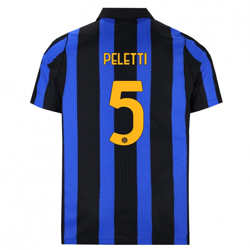 Danxen Niño Camiseta Lamberto Peletti #5 Negro Azul Amarillo 1ª Equipación 2026/27 La Camisa México