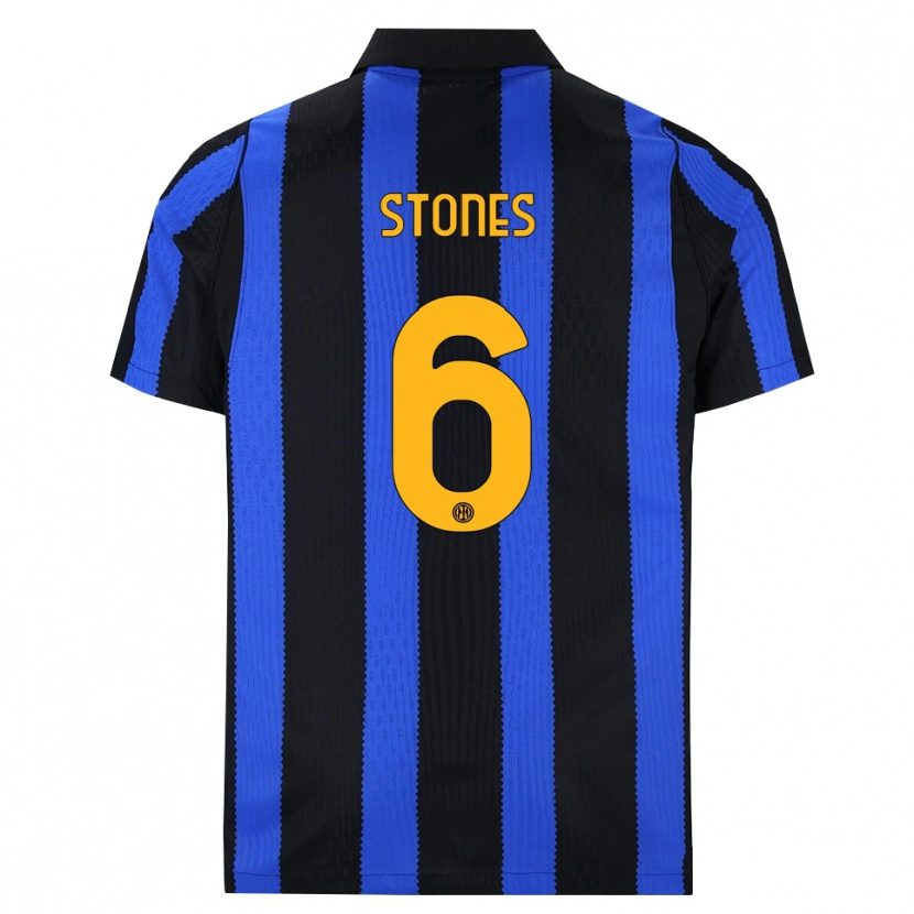 Danxen Niño Camiseta John Stones #6 Negro Azul Amarillo 1ª Equipación 2026/27 La Camisa México