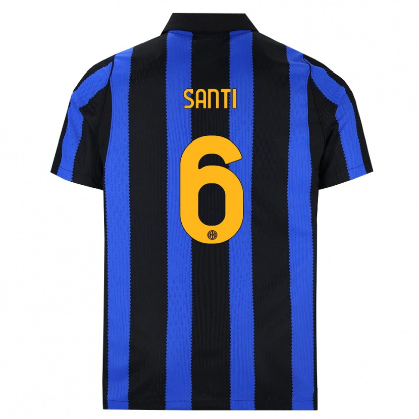 Danxen Niño Camiseta Irene Santi #6 Negro Azul Amarillo 1ª Equipación 2026/27 La Camisa México