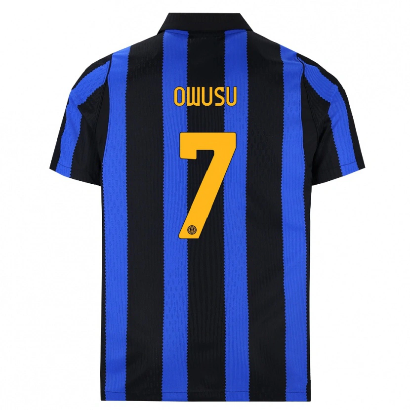 Danxen Niño Camiseta Enoch Owusu #7 Negro Azul Amarillo 1ª Equipación 2026/27 La Camisa México