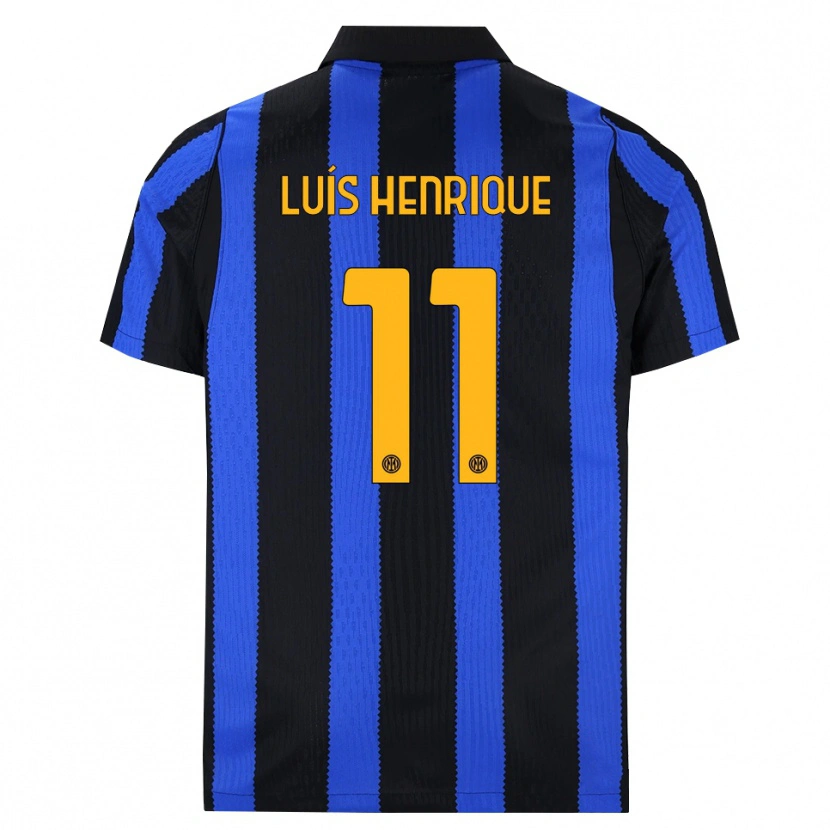 Danxen Niño Camiseta Luis Henrique #11 Negro Azul Amarillo 1ª Equipación 2026/27 La Camisa México