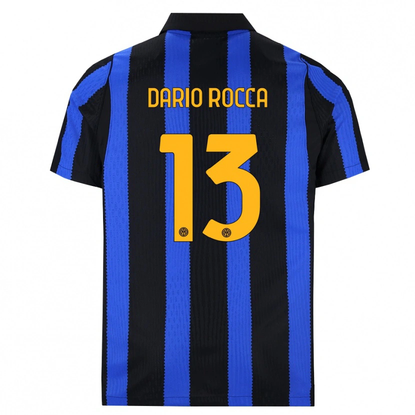 Danxen Niño Camiseta Edoardo Dario Rocca #13 Negro Azul Amarillo 1ª Equipación 2026/27 La Camisa México