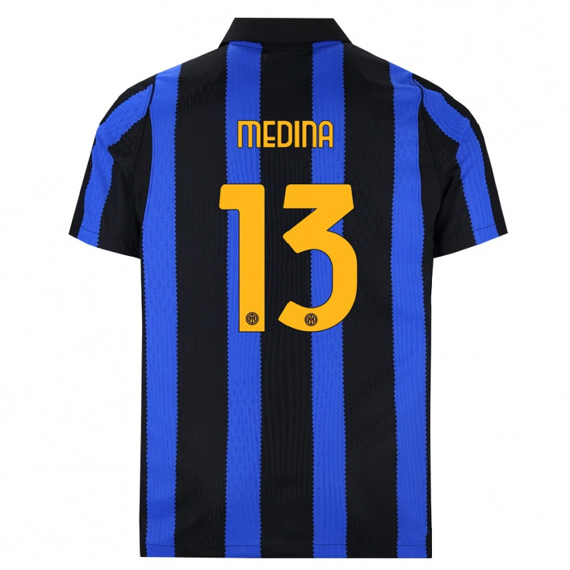 Danxen Niño Camiseta Alessio Medina #13 Negro Azul Amarillo 1ª Equipación 2026/27 La Camisa México