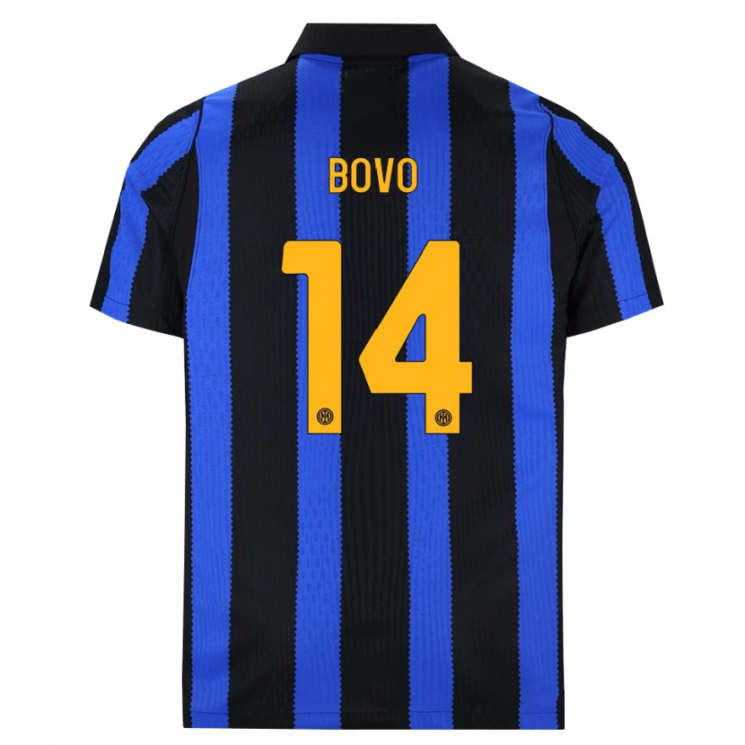 Danxen Niño Camiseta Leonardo Bovo #14 Negro Azul Amarillo 1ª Equipación 2026/27 La Camisa México