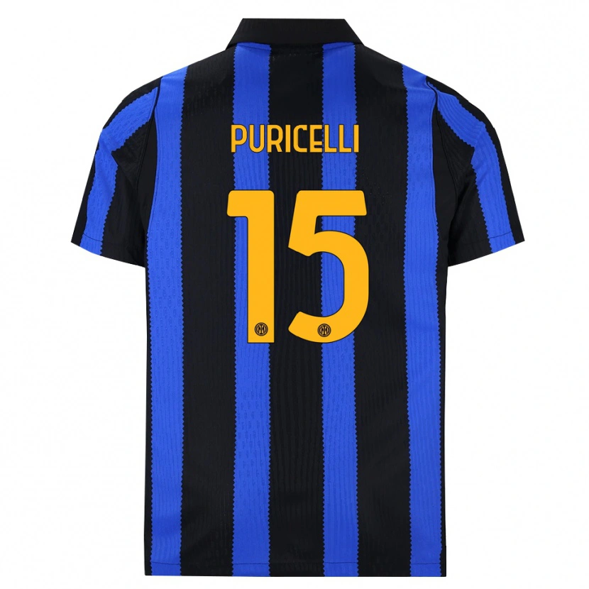 Danxen Niño Camiseta Lorenzo Puricelli #15 Negro Azul Amarillo 1ª Equipación 2026/27 La Camisa México