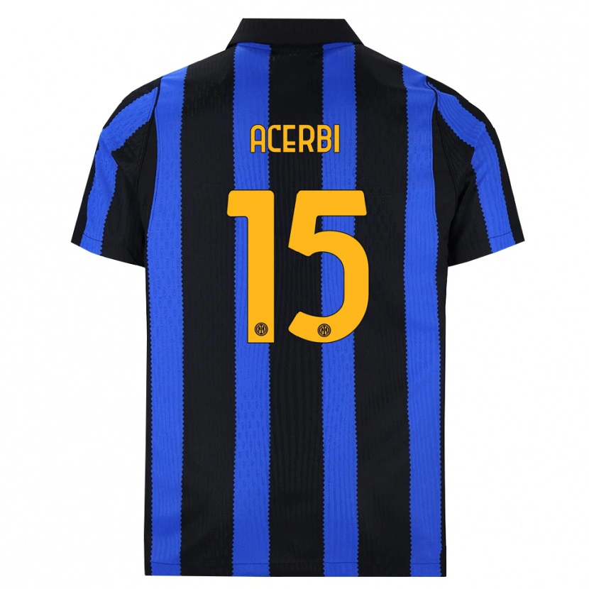 Danxen Niño Camiseta Francesco Acerbi #15 Negro Azul Amarillo 1ª Equipación 2026/27 La Camisa México