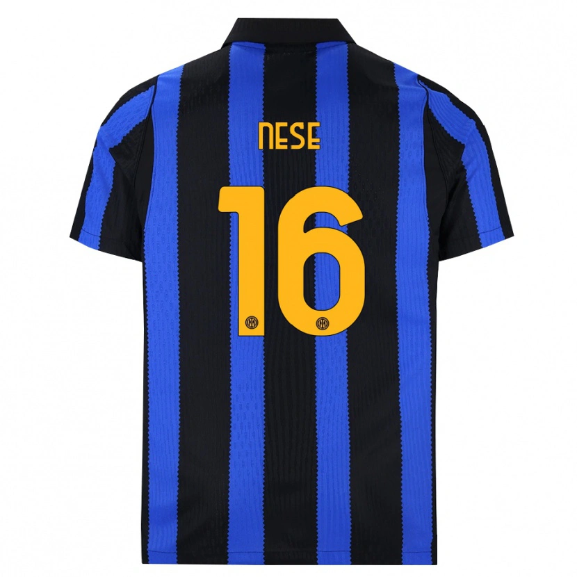 Danxen Niño Camiseta Alessio Nese #16 Negro Azul Amarillo 1ª Equipación 2026/27 La Camisa México