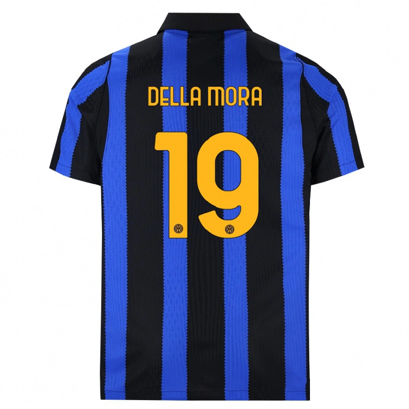 Danxen Niño Camiseta Tommaso Della Mora #19 Negro Azul Amarillo 1ª Equipación 2026/27 La Camisa México