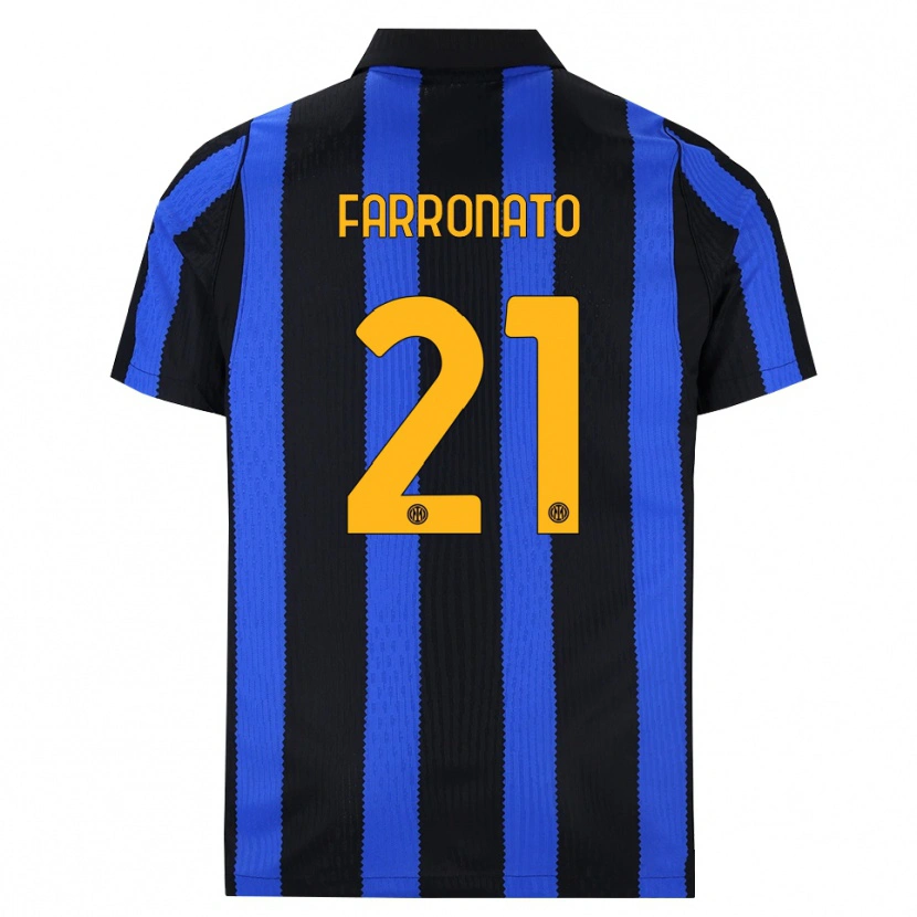 Danxen Niño Camiseta Matteo Farronato #21 Negro Azul Amarillo 1ª Equipación 2026/27 La Camisa México