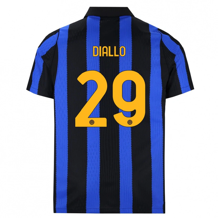 Danxen Niño Camiseta Oumar Diallo #29 Negro Azul Amarillo 1ª Equipación 2026/27 La Camisa México