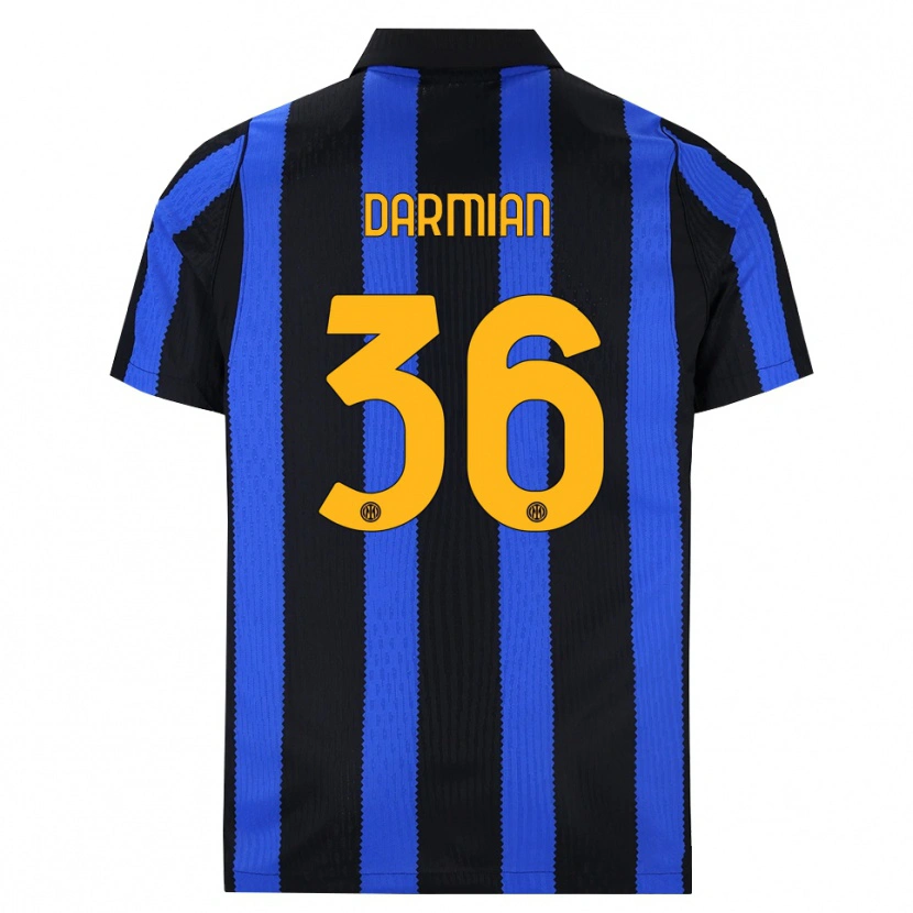 Danxen Niño Camiseta Matteo Darmian #36 Negro Azul Amarillo 1ª Equipación 2026/27 La Camisa México