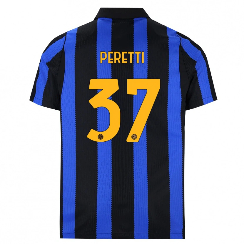 Danxen Niño Camiseta Lorenzo Peretti #37 Negro Azul Amarillo 1ª Equipación 2026/27 La Camisa México
