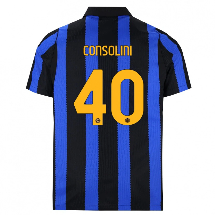 Danxen Niño Camiseta Lidia Consolini #40 Negro Azul Amarillo 1ª Equipación 2026/27 La Camisa México