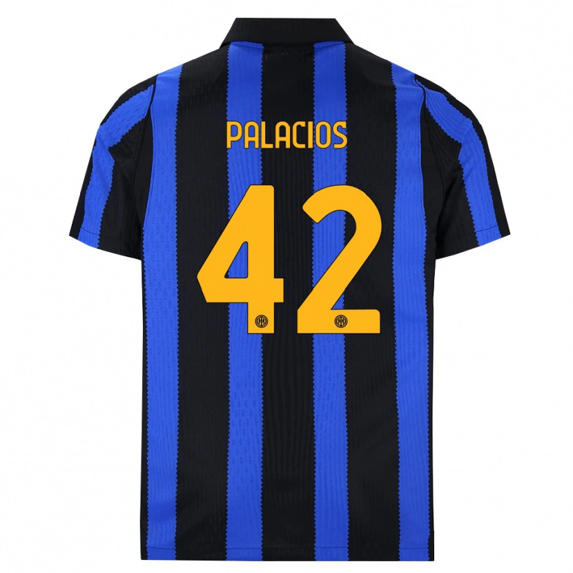 Danxen Niño Camiseta Tomás Palacios #42 Negro Azul Amarillo 1ª Equipación 2026/27 La Camisa México