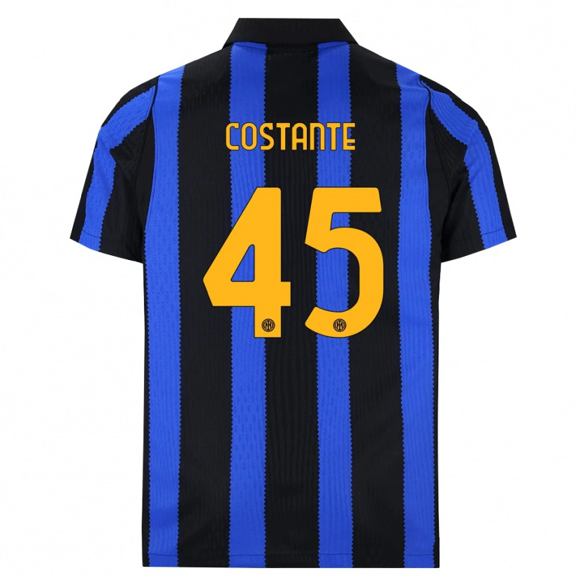 Danxen Niño Camiseta Umberto Costante #45 Negro Azul Amarillo 1ª Equipación 2026/27 La Camisa México