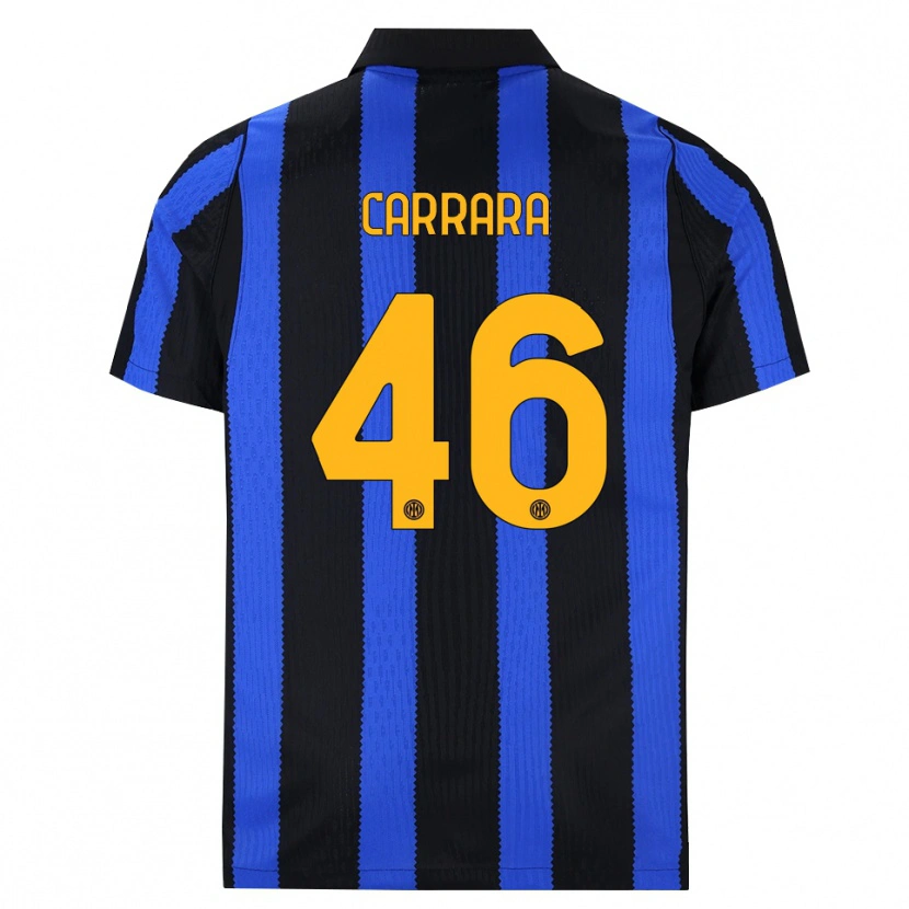 Danxen Niño Camiseta Cristian Carrara #46 Negro Azul Amarillo 1ª Equipación 2026/27 La Camisa México