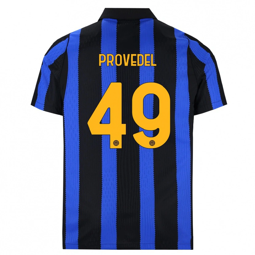 Danxen Niño Camiseta Ivan Provedel #49 Negro Azul Amarillo 1ª Equipación 2026/27 La Camisa México