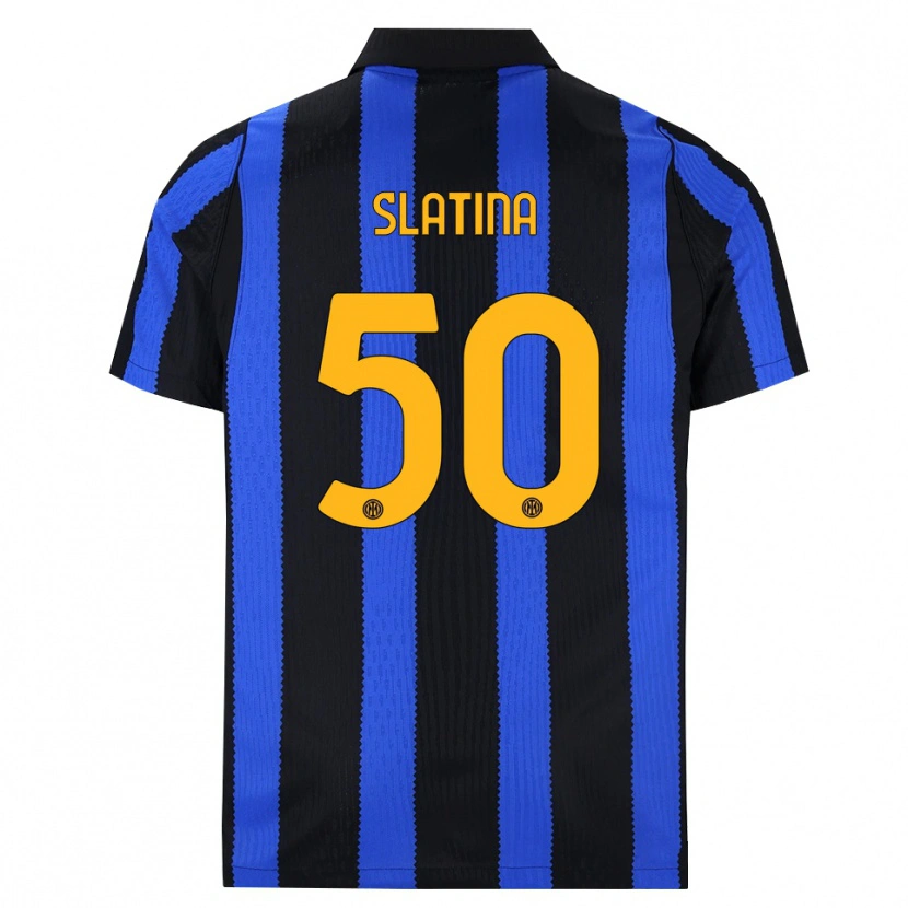 Danxen Niño Camiseta Duje Slatina #50 Negro Azul Amarillo 1ª Equipación 2026/27 La Camisa México