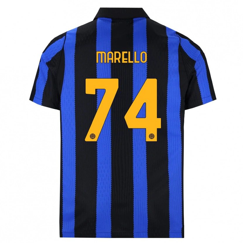 Danxen Niño Camiseta Mattia Marello #74 Negro Azul Amarillo 1ª Equipación 2026/27 La Camisa México