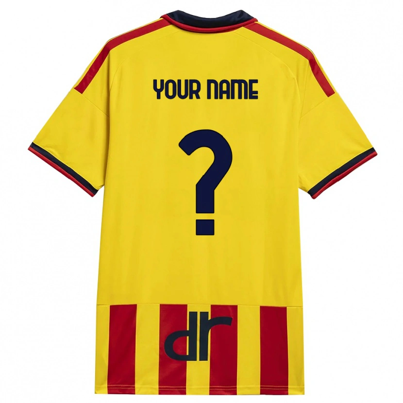 Danxen Niño Camiseta Su Nombre #0 Amarillo Rojo 1ª Equipación 2026/27 La Camisa México