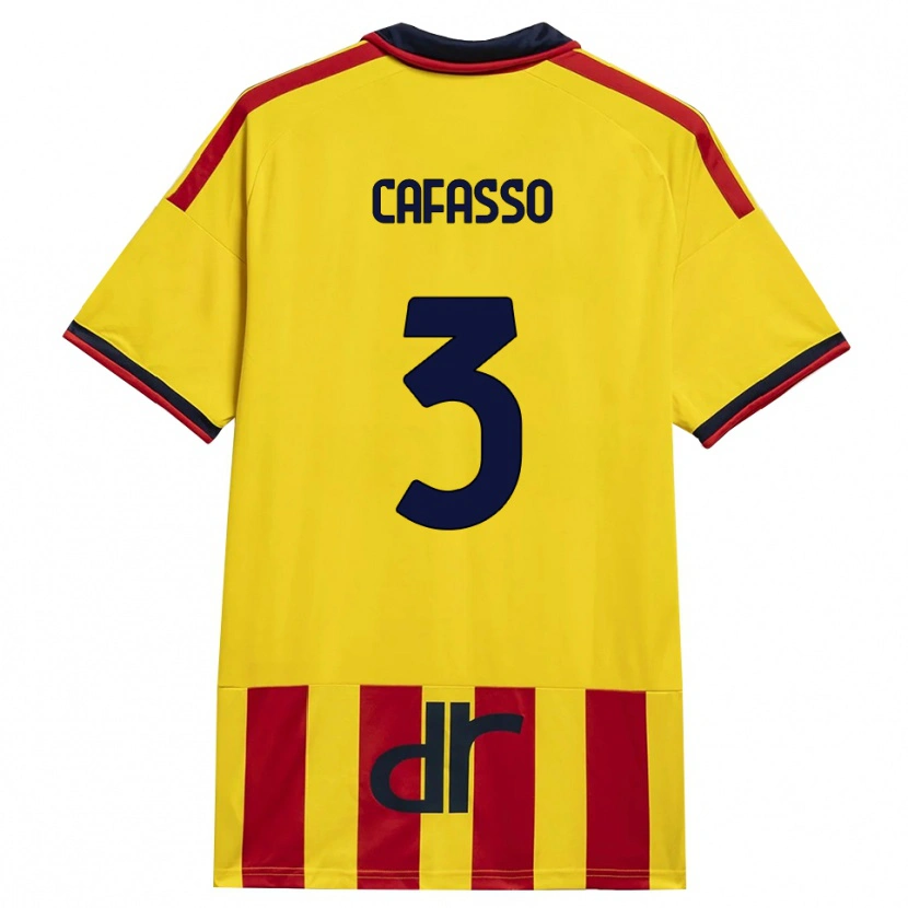 Danxen Niño Camiseta Giuseppe Cafasso #3 Amarillo Rojo 1ª Equipación 2026/27 La Camisa México