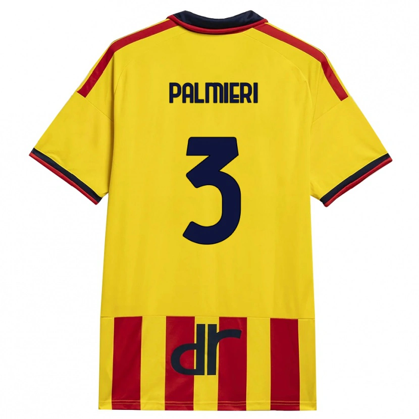 Danxen Niño Camiseta Andrea Palmieri #3 Amarillo Rojo 1ª Equipación 2026/27 La Camisa México