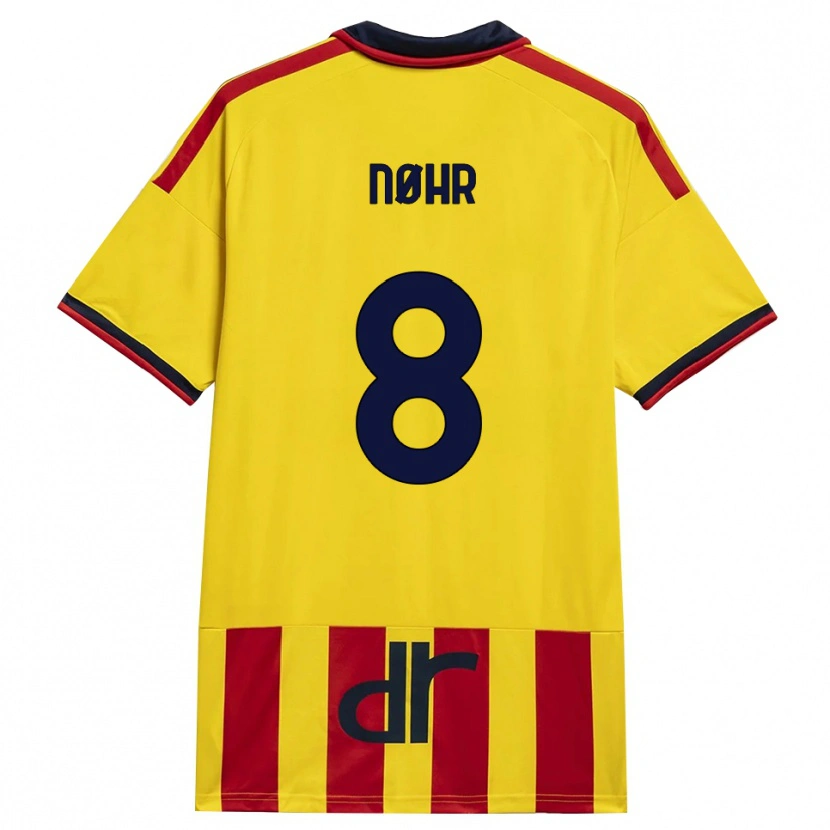 Danxen Niño Camiseta Gustav Nøhr #8 Amarillo Rojo 1ª Equipación 2026/27 La Camisa México