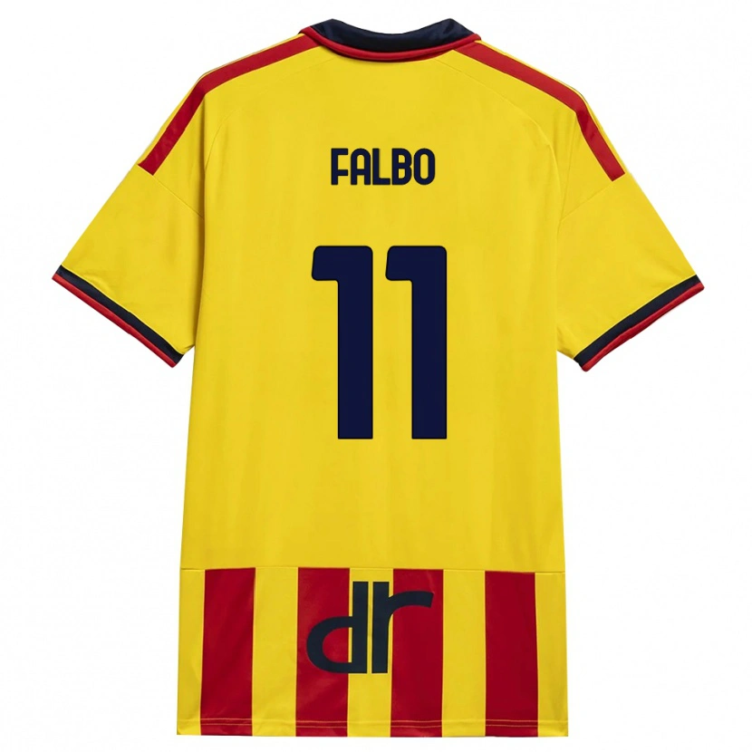 Danxen Niño Camiseta Antonio Falbo #11 Amarillo Rojo 1ª Equipación 2026/27 La Camisa México