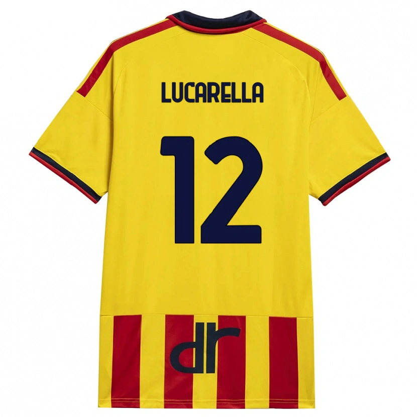 Danxen Niño Camiseta Andrea Lucarella #12 Amarillo Rojo 1ª Equipación 2026/27 La Camisa México