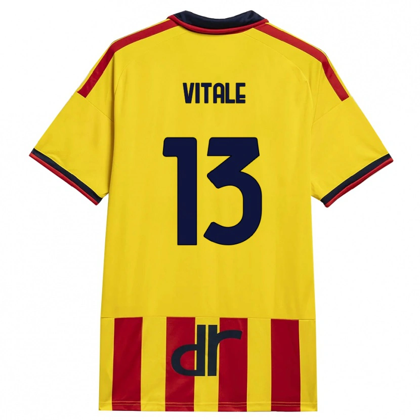 Danxen Niño Camiseta Leonardo Vitale #13 Amarillo Rojo 1ª Equipación 2026/27 La Camisa México