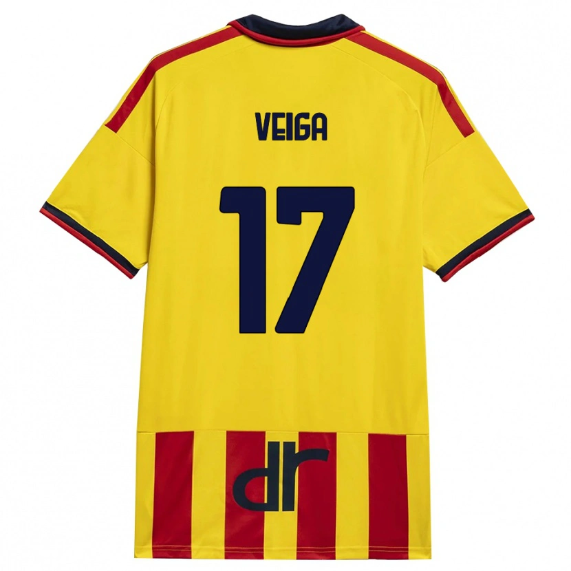 Danxen Niño Camiseta Danilo Veiga #17 Amarillo Rojo 1ª Equipación 2026/27 La Camisa México