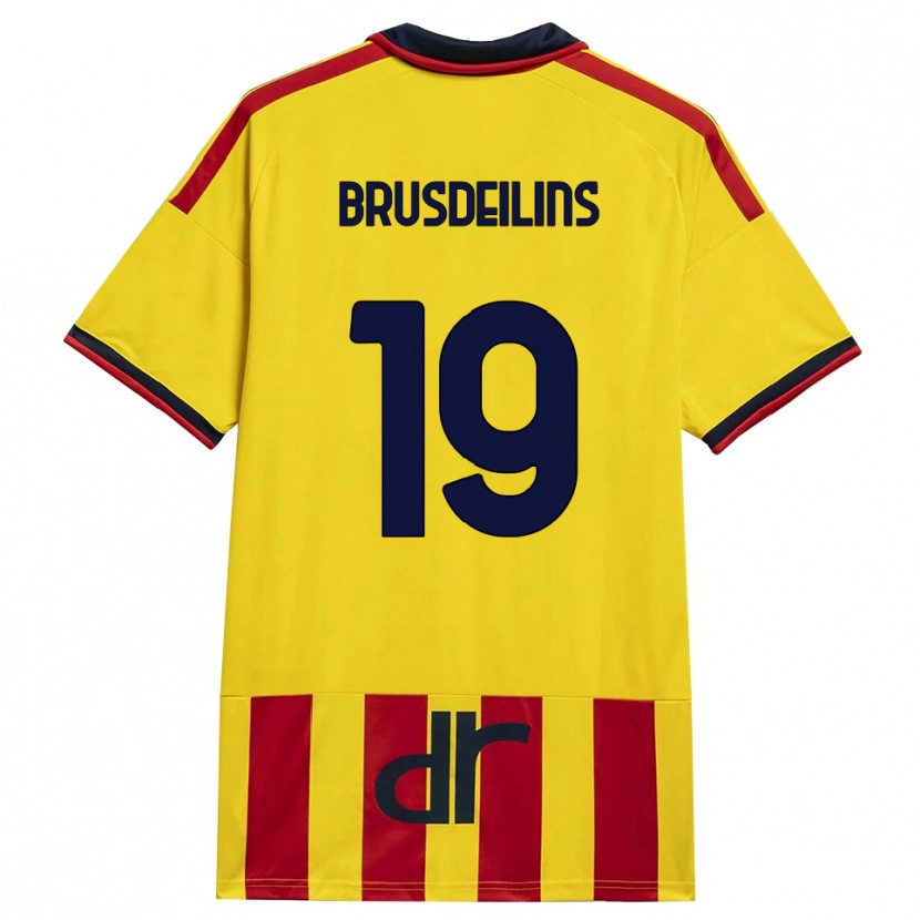 Danxen Niño Camiseta Bilal Brusdeilins #19 Amarillo Rojo 1ª Equipación 2026/27 La Camisa México