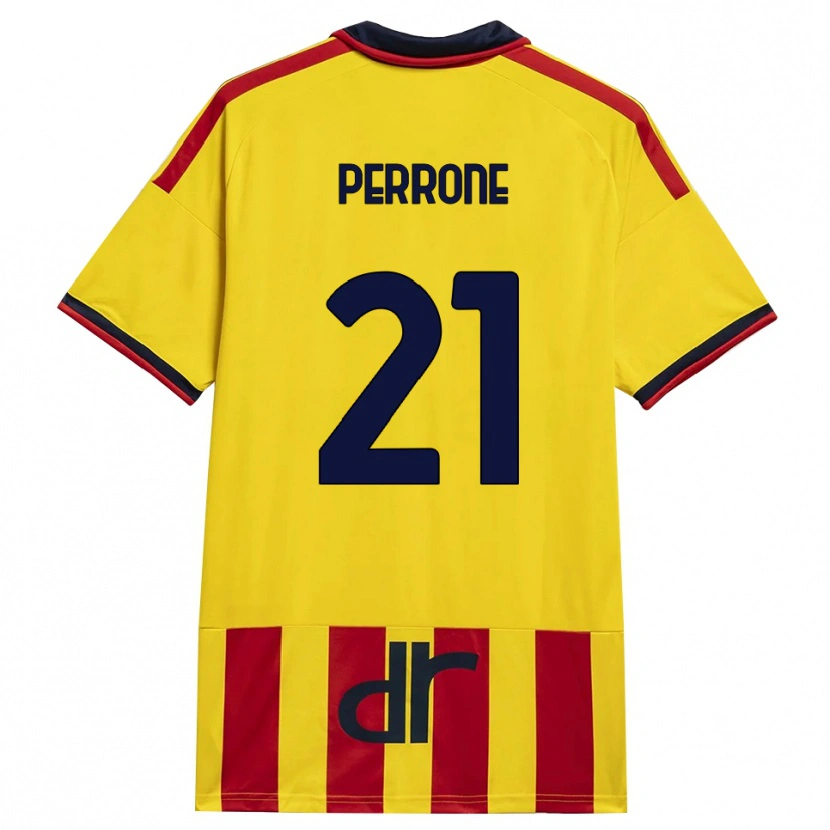Danxen Niño Camiseta Samuele Perrone #21 Amarillo Rojo 1ª Equipación 2026/27 La Camisa México